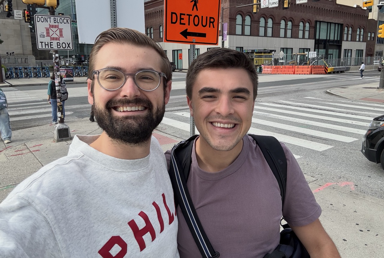 2 young men on a street